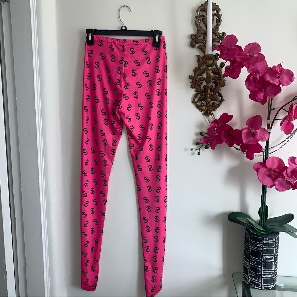 PINK HIGH RISE LEGGINGS - Picture 7 of 12